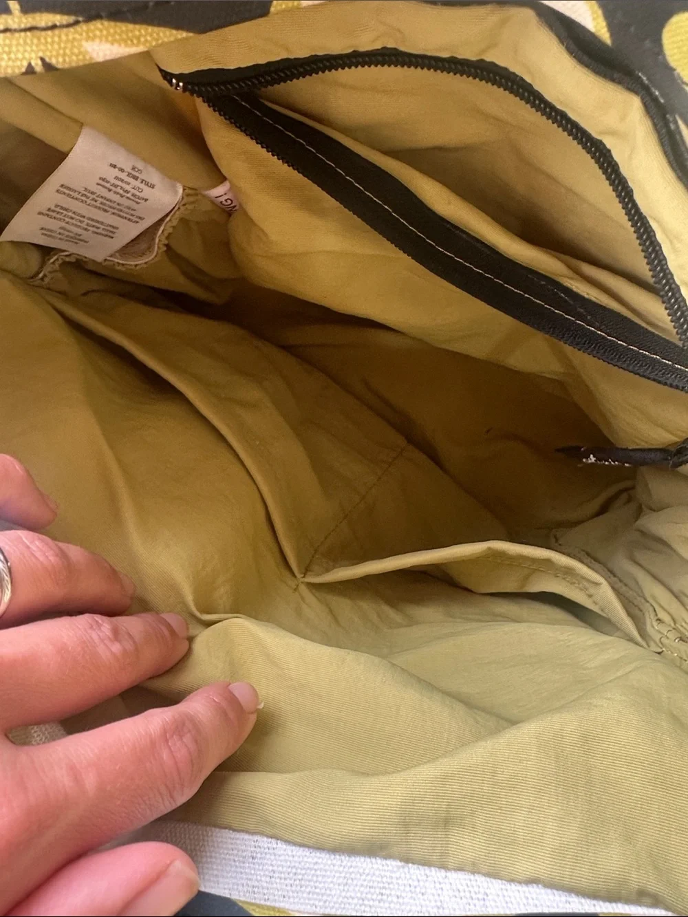 Petunia Pickle Bottom Olive Green & Cream Floral Diaper Bag
